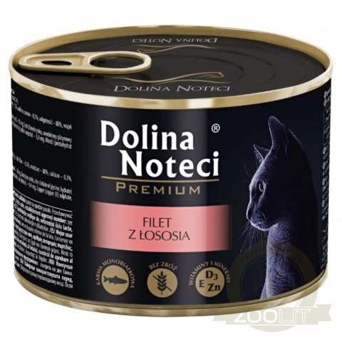 Dolina Noteci Premium Dla Kota Filet Z Łososia W Sosie 185g Dolina Noteci Premium Dla Kota Filet Z Łososia W Sosie 185g