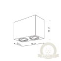 Lyon 2 oprawa natynkowa czarna LP-5881/2SM BK