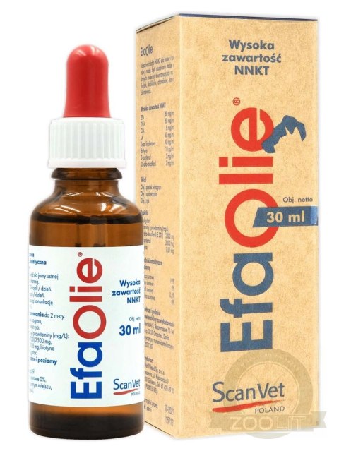 Scanvet EFA Olie Preparat Na Choroby Skóry 30ml Scanvet EFA Olie Preparat Na Choroby Skóry 30ml