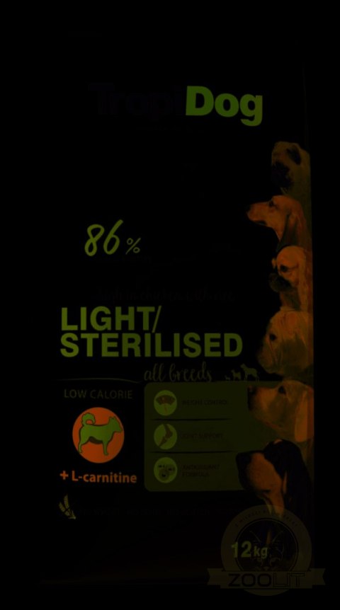 Tropidog Premium Light Sterilised Kurczak Z Ryżem 12kg Tropidog Premium Light Sterilised Kurczak Z Ryżem 12kg