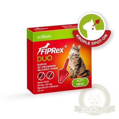 Vet-Agro Fiprex Duo Kot, Fretka 0,5ml Vet-Agro Fiprex Duo Kot, Fretka 0,5ml
