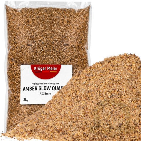 Kruger Meier Amber Glow Quartz 2-3,5 mm - Żwirek akwarystyczny 2 kg Kruger Meier Amber Glow Quartz 2-3,5 mm - Żwirek akwarystyczny 2 kg
