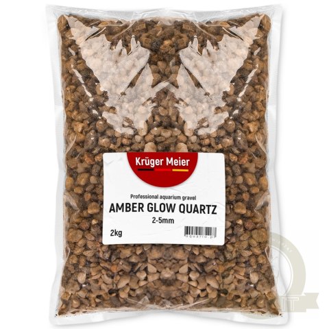 Kruger Meier Amber Glow Quartz 2-5 mm - Żwirek do akwarium 2kg Kruger Meier Amber Glow Quartz 2-5 mm - Żwirek do akwarium 2kg