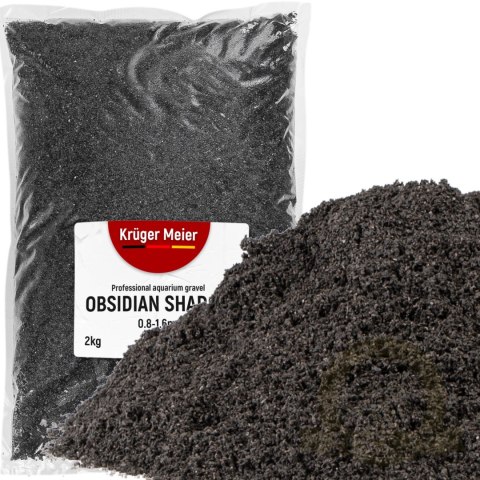 Kruger Meier Obsidian Shadow 0.8-1.6 mm - Piasek akwarystyczny 2 kg Kruger Meier Obsidian Shadow 0.8-1.6 mm - Piasek akwarystyczny 2 kg