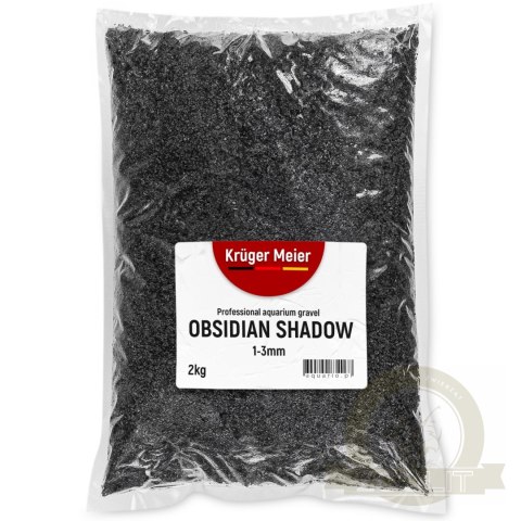 Kruger Meier Obsidian Shadow 1-3 mm - Żwirek akwarystyczny 2 kg Kruger Meier Obsidian Shadow 1-3 mm - Żwirek akwarystyczny 2 kg