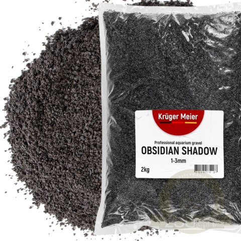 Kruger Meier Obsidian Shadow 1-3 mm - Żwirek akwarystyczny 2 kg Kruger Meier Obsidian Shadow 1-3 mm - Żwirek akwarystyczny 2 kg