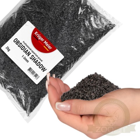 Kruger Meier Obsidian Shadow 1-3 mm - Żwirek akwarystyczny 2 kg Kruger Meier Obsidian Shadow 1-3 mm - Żwirek akwarystyczny 2 kg
