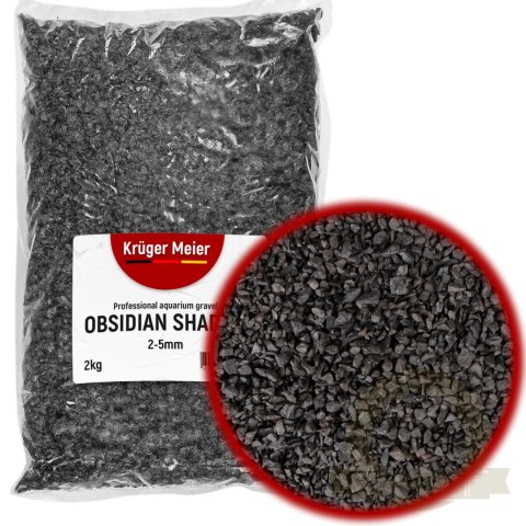 Kruger Meier Obsidian Shadow 2-5 mm - Żwirek akwarystyczny 2 kg Kruger Meier Obsidian Shadow 2-5 mm - Żwirek akwarystyczny 2 kg