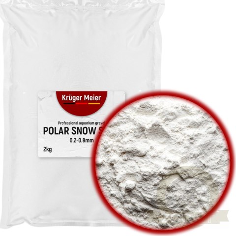 Kruger Meier Polar Snow Sand 0,2-0,8 mm - Piasek do akwarium 2kg Kruger Meier Polar Snow Sand 0,2-0,8 mm - Piasek do akwarium 2kg