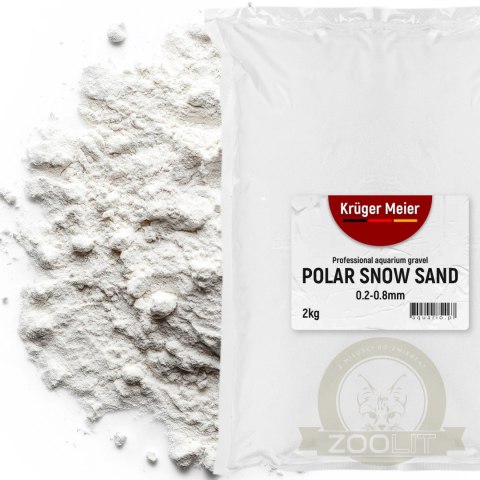 Kruger Meier Polar Snow Sand 0,2-0,8 mm - Piasek do akwarium 2kg Kruger Meier Polar Snow Sand 0,2-0,8 mm - Piasek do akwarium 2kg