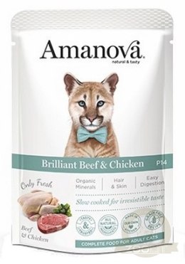 Amanova Cat Brilliant Beef & Chicken - wołowina i kurczak saszetka 85g [P14]
