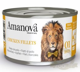 Amanova Cat Chicken Fillets - kurczak w bulionie puszka 70g [01]