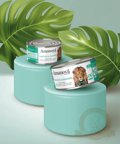 Amanova Cat Chicken & Shrimps - kurczak i krewetki w galaretce puszka 70g [06]