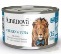 Amanova Cat Chicken & Tuna - kurczak i tuńczyk w bulionie puszka 70g [05]