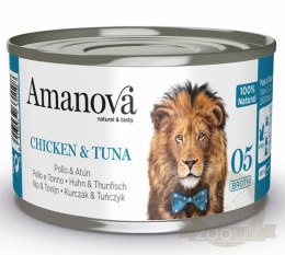 Amanova Cat Chicken & Tuna - kurczak i tuńczyk w bulionie puszka 70g [05]