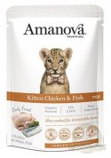Amanova Cat Kitten Chicken & Fish - kurczak i biała ryba saszetka 85g [P09]
