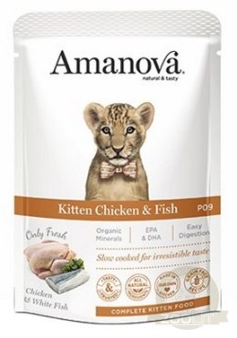 Amanova Cat Kitten Chicken & Fish - kurczak i biała ryba saszetka 85g [P09]