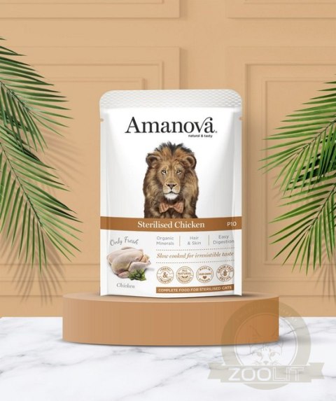 Amanova Cat Sterilised Chicken - kurczak saszetka 85g [P10]