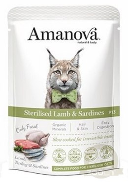 Amanova Cat Sterilised Lamb & Sardines - jagnięcina i sardynki saszetka 85g [P13]