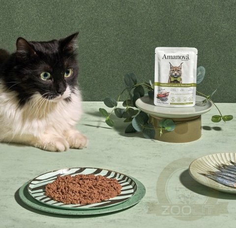 Amanova Cat Sterilised Lamb & Sardines - jagnięcina i sardynki saszetka 85g [P13]