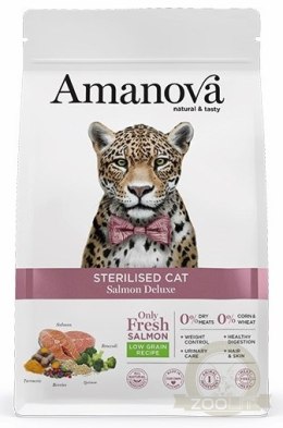 Amanova Cat Sterilised Salmon Deluxe - łosoś 1,5kg