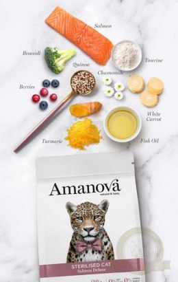 Amanova Cat Sterilised Salmon Deluxe - łosoś 1,5kg