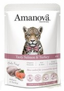 Amanova Cat Tasty Salmon & Turkey - łosoś i indyk saszetka 85g [P11]