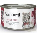 Amanova Cat Tuna & Beef - tuńczyk i wołowina w bulionie puszka 70g [16]