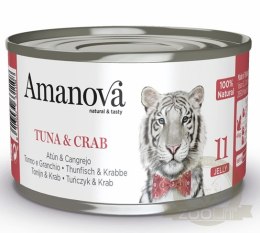 Amanova Cat Tuna & Crab - tuńczyk i krab w galaretce puszka 70g [11]