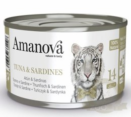 Amanova Cat Tuna & Sardines - tuńczyk i sardynki w galaretce puszka 70g [14]