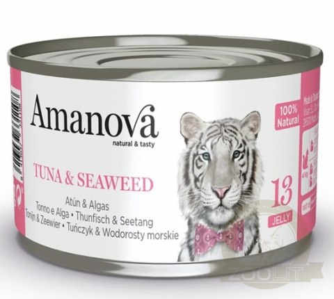 Amanova Cat Tuna & Seaweed - tuńczyk i wodorosty w galaretce puszka 70g [13]