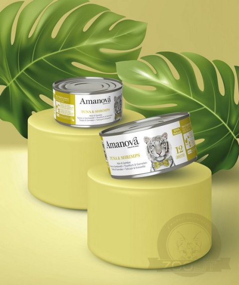 Amanova Cat Tuna & Shrimps - tuńczyk i krewetki w bulionie puszka 70g [12]