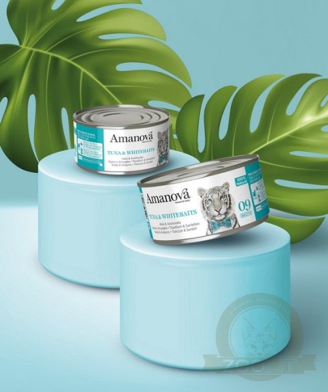 Amanova Cat Tuna & Whitebaits - tuńczyk i białoryby w bulionie puszka 70g [09]