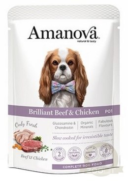 Amanova Dog Adult Brilliant Beef & Chicken - wołowina i kurczak saszetka 100g [P01]