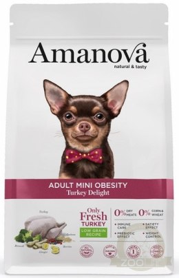 Amanova Dog Adult Mini Obesity Turkey Delight - indyk 2kg