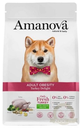 Amanova Dog Adult Obesity Turkey Delight - indyk 10kg