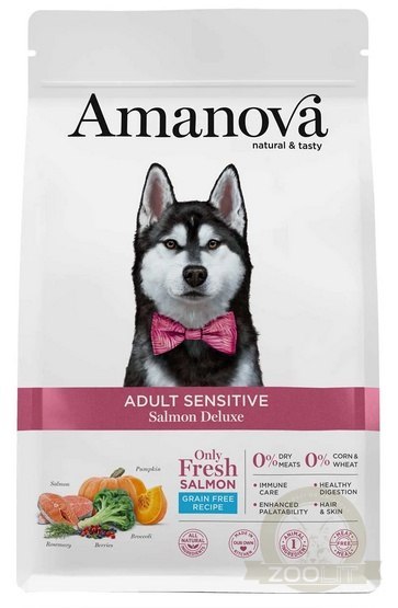 Amanova Dog Adult Sensitive Salmon Deluxe - łosoś 2kg