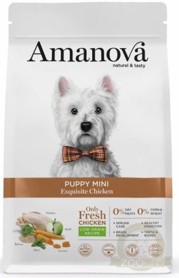 Amanova Dog Puppy Mini Exquisite Chicken - kurczak 2kg