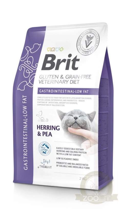Brit GF Veterinary Diets Cat Gastrointestinal-Low Fat 2kg Brit GF Veterinary Diets Cat Gastrointestinal-Low Fat 2kg