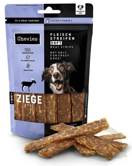 Chewies Meat Strips Soft Mini Koza 70g Chewies Meat Strips Soft Mini Koza 70g