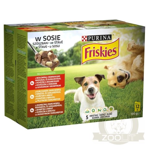 FRISKIES Vitafit Adult Karma dla psów w sosie 12x100g FRISKIES Vitafit Adult Karma dla psów w sosie 12x100g