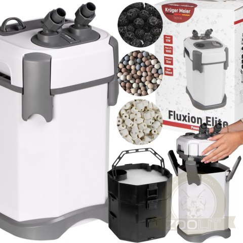 Kruger Meier Fluxion Elite 1200 PRO - filtr zewnętrzny do akwarium 100 - 250 litrów Kruger Meier Fluxion Elite 1200 PRO - filtr zewnętrzny do akwarium 100 - 250 litrów