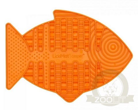 LickiMat Classic Casper Rybka paski miękka pomarańczowa LickiMat Classic Casper Rybka paski miękka pomarańczowa
