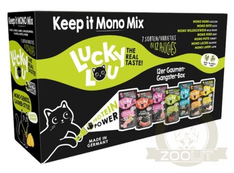Lucky Lou SuperMono Keep it Mono Mix Multipack saszetki 12x125g Lucky Lou SuperMono Keep it Mono Mix Multipack saszetki 12x125g
