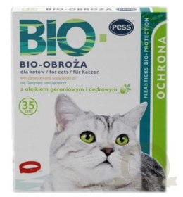 PESS Obroża biologiczna z olejkiem geraniowym 35cm