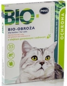 PESS Obroża biologiczna z olejkiem geraniowym 35cm PESS Obroża biologiczna z olejkiem geraniowym 35cm