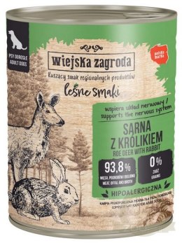 Wiejska Zagroda Leśne Smaki Sarna z królikiem puszka 800g