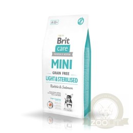 Brit Care Mini Grain Free Light & Sterilised Z Królikiem I Łososiem 7kg