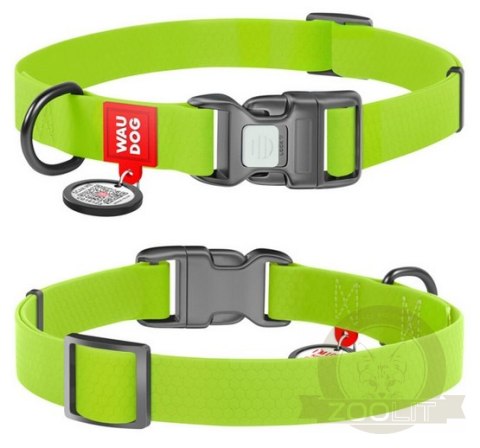 Collar Waterproof Obroża wodoodporna z QR-paszportem, plastikowy fastex, L 25mm/33-49cm jasnozielona Collar Waterproof Obroża wodoodporna z QR-paszportem, plastikowy fastex, L 25mm/33-49cm jasnozielona