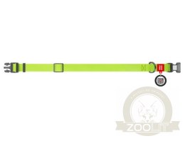 Collar Waterproof Obroża wodoodporna z QR-paszportem, plastikowy fastex, L 25mm/33-49cm jasnozielona